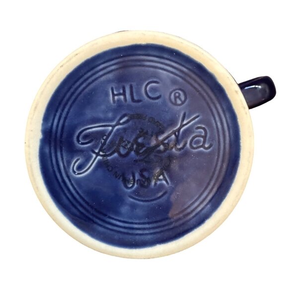 2 X Fiestaware Cobalt Blue Coffee Mugs O -Ring Handle- Homer Laughlin HLC USA - Picture 10 of 10
